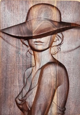 b9c7b6b5-7c4d-4d07-b295-bcf9183e3520 STL 3D File - French Lady in Hat