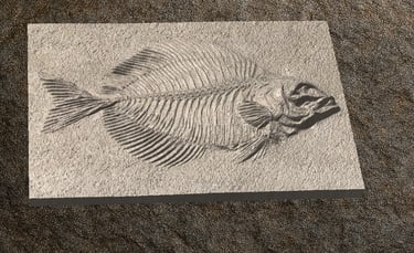 d3fa9a39-0778-432d-bfee-53846bcfbbbf STL 3D File - Fossilized Fish