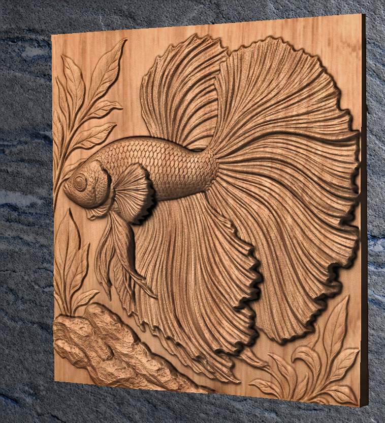 Betta Fish 1 CNC File- Betta Fish