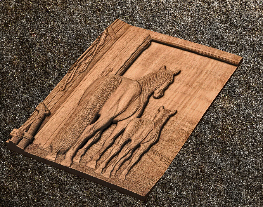 CNC File - Horse and Colt