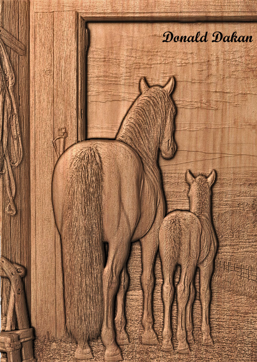 CNC File – Horse and Colt