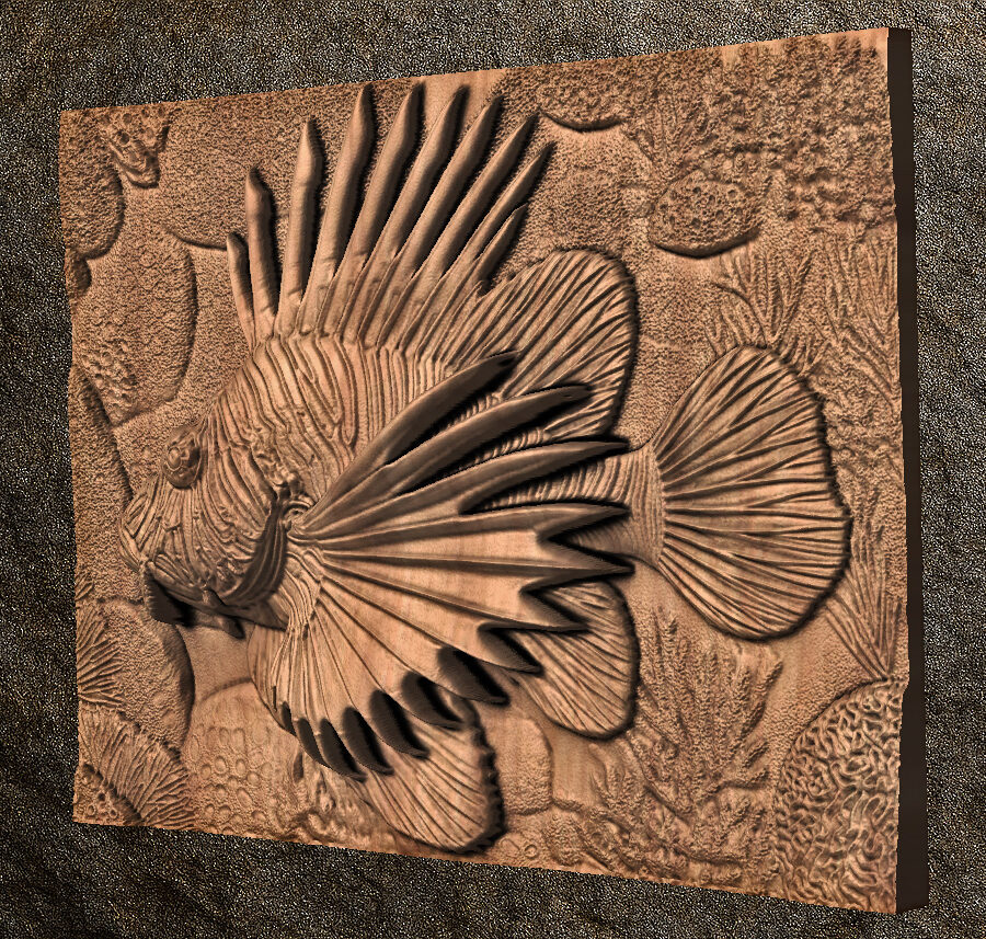 Lionfish 1 Lionfish STL File for CNC Router