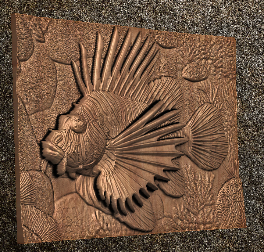 Lionfish 2 Lionfish STL File for CNC Router