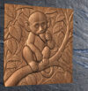 Monkey in Tree 2 Monkey in Tree STL File for CNC Router