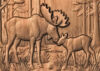 Moose and Calf CNC File-Moose and Calf