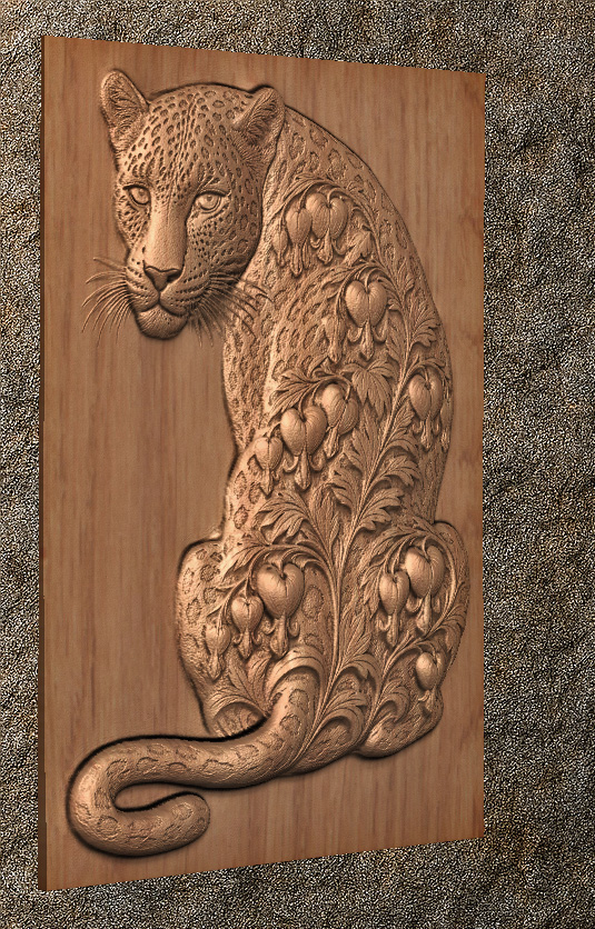 Ornate Leopard 2 Ornate Leopard STL File for CNC Router
