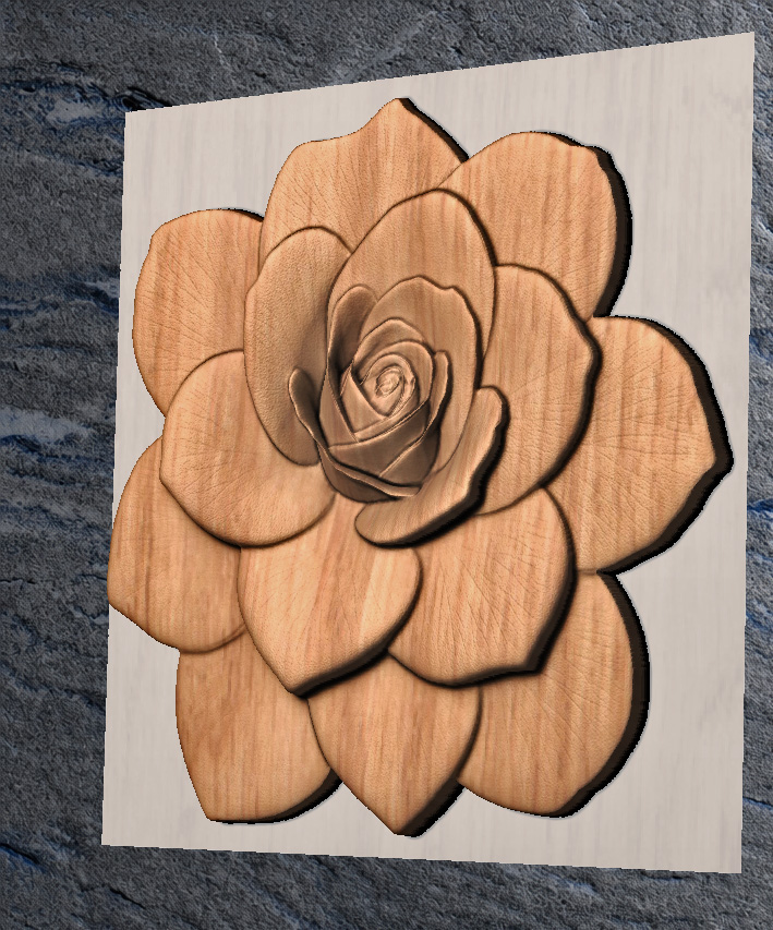Rose 1 CNC File - Rose