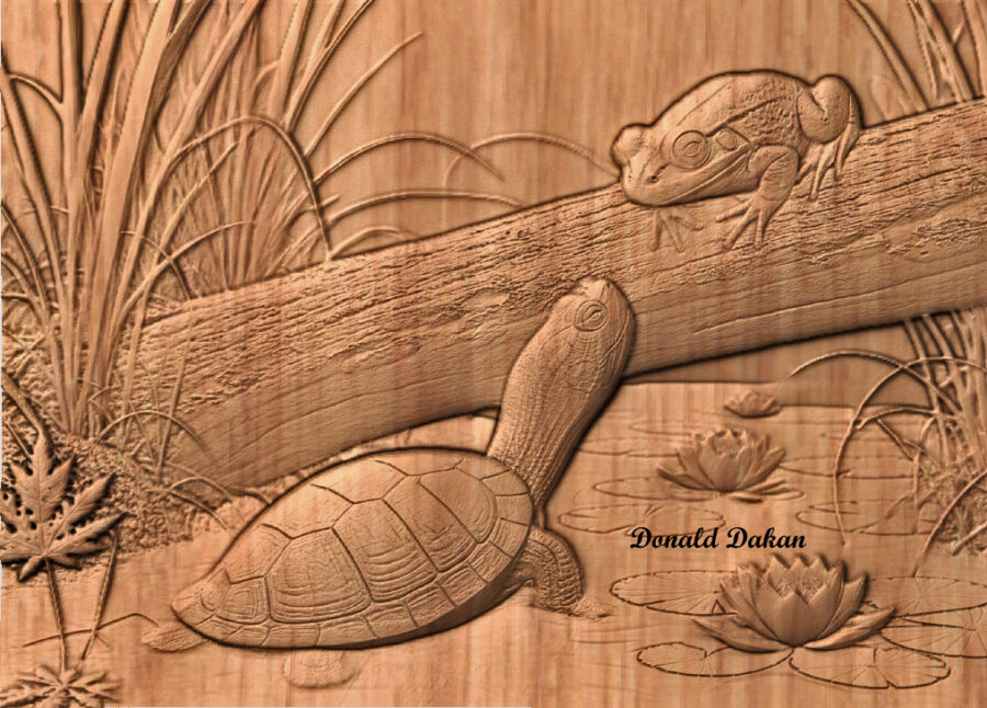 Turtle and Frog CNC File - Turtle and Frog