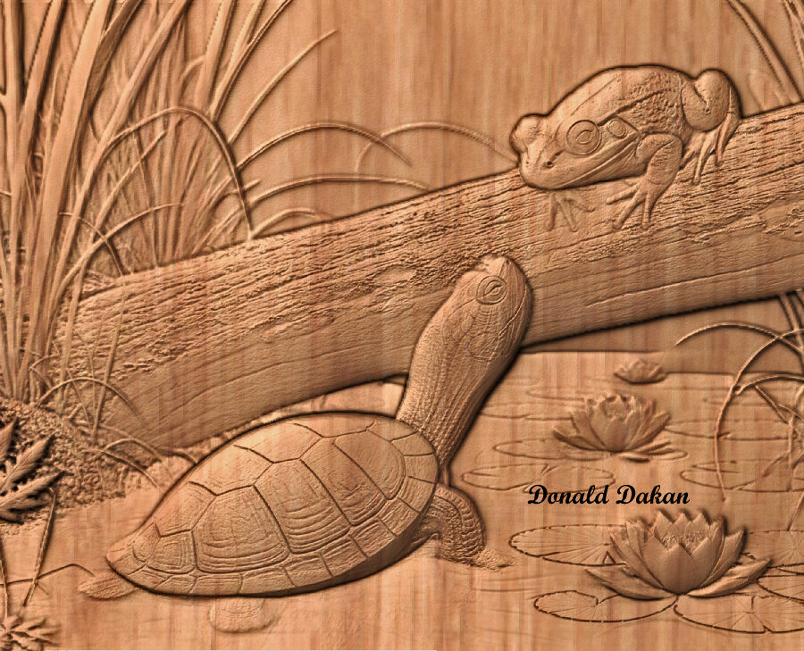 Turtle and Frog CNC File - Turtle and Frog