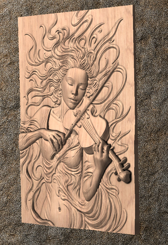 Violinist 1 STL 3D File-Violinist