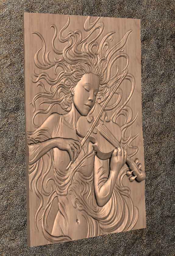 Violinist 2 STL 3D File-Violinist
