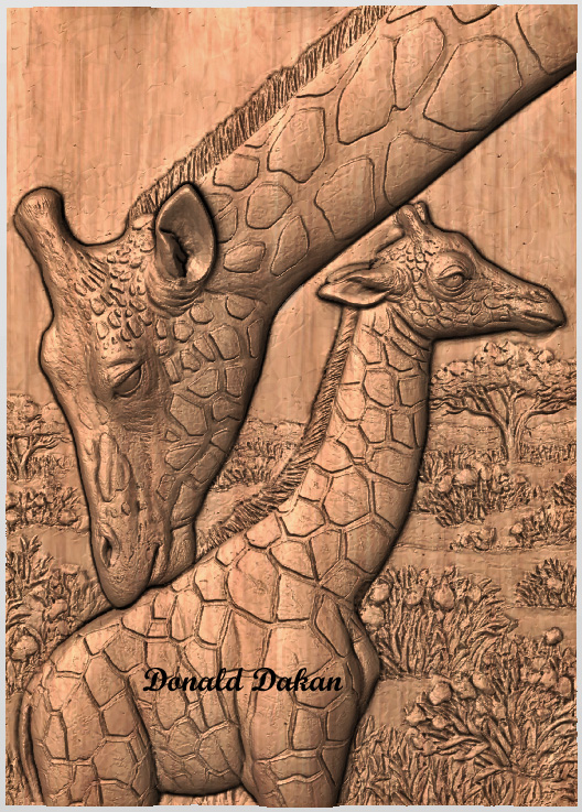 XXGaraffe and Baby STL 3D File –Giraffe and Baby