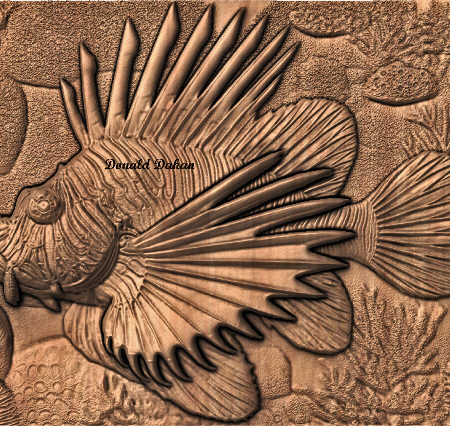 Lionfish STL File for CNC Router
