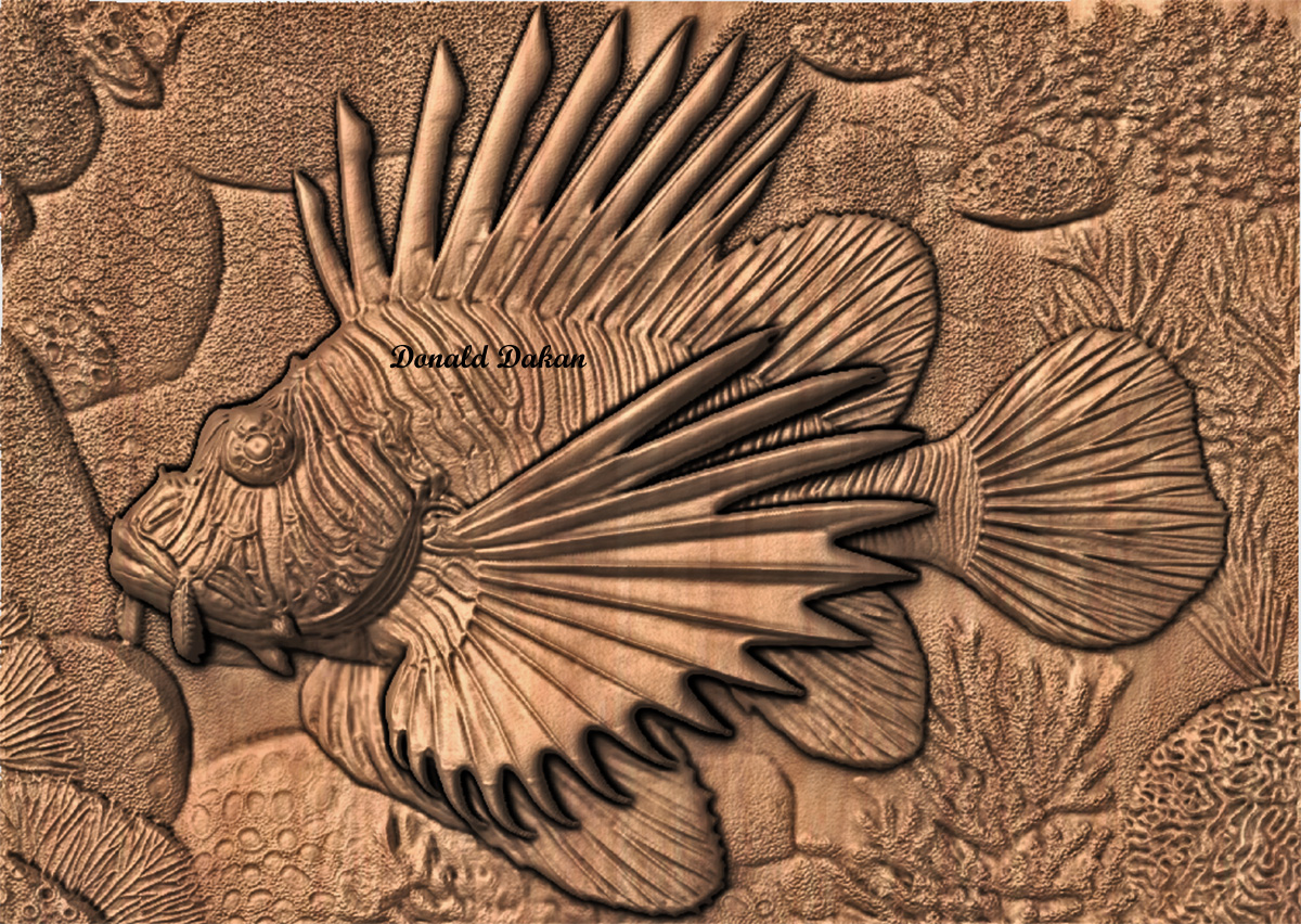 Lionfish STL File for CNC Router