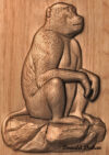 Baboon Thinking Baboon Thinking STL File for CNC Router Wood Carving