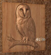 Barn Owl STL File for CNC Router & Wood Carving