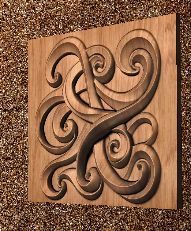Entangled 1 Entangled STL File for CNC Router & Wood Carving