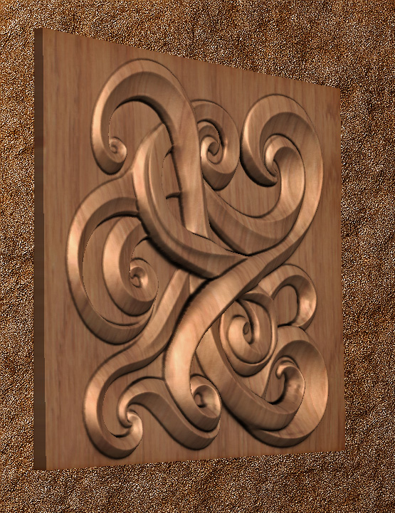 Entangled 2 Entangled STL File for CNC Router & Wood Carving