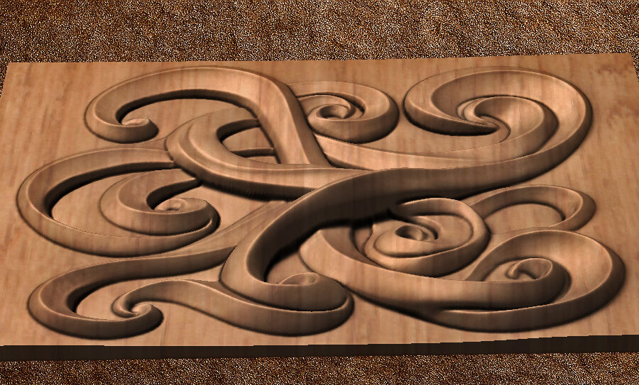 Entangled 3 Entangled STL File for CNC Router & Wood Carving