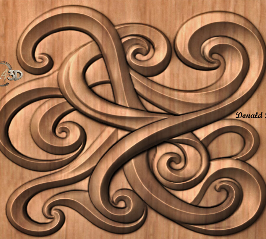 Entangled Entangled STL File for CNC Router & Wood Carving
