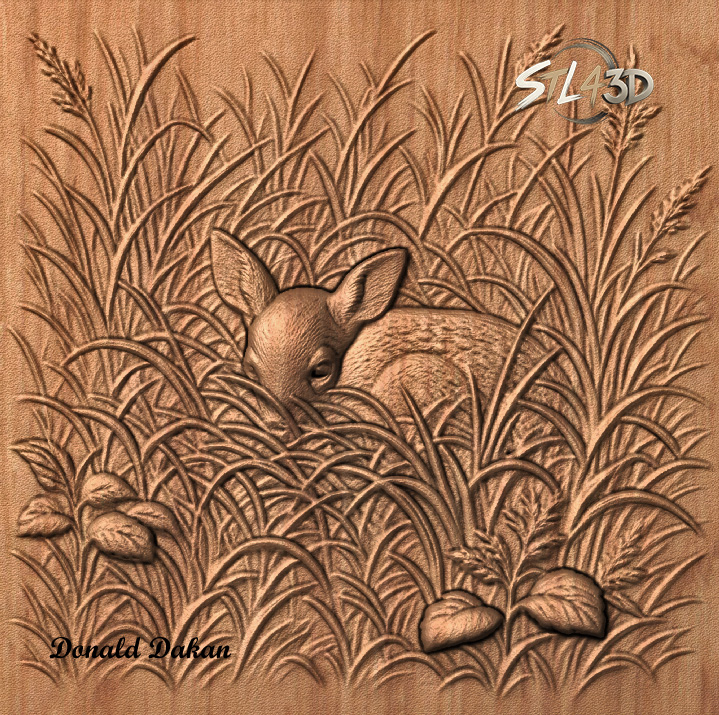 Fawn Fawn STL File for CNC Router