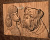 French Poodle and Bull Dog 1 French Poodle and Bull Dog STL File for CNC Router