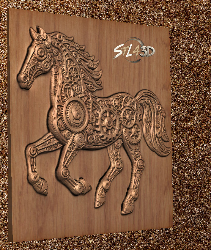 Iron Horse 2 Iron Horse STL File for CNC Router