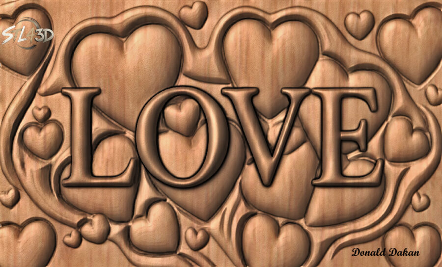 Love Love Carving STL File for CNC Router & Wood Carving