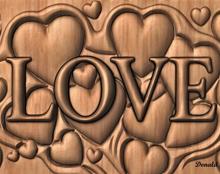 Love Love Carving STL File for CNC Router & Wood Carving