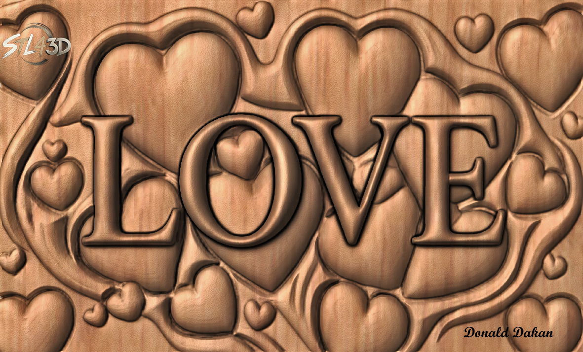 Love Carving STL File for CNC Router & Wood Carving