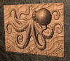 Octopus Ocean Relief STL File – CNC Wood Carving Design