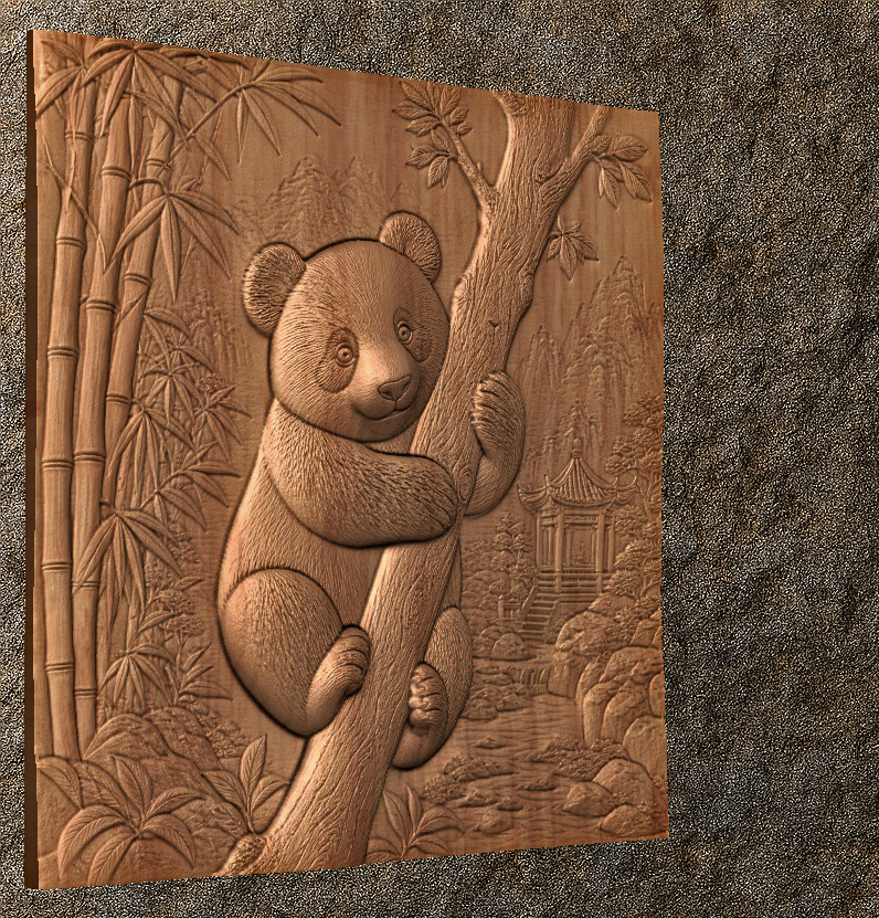 Panda Cartoon 1 Panda Cartoon STL File – Cute Animal Character Model