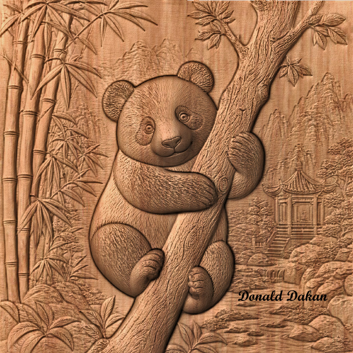 Panda Cartoon Panda Cartoon STL File – Cute Animal Character Model