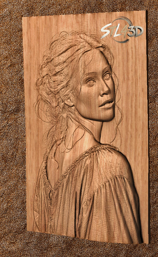 Peasant Woman 1 Peasant Woman STL File for CNC Router