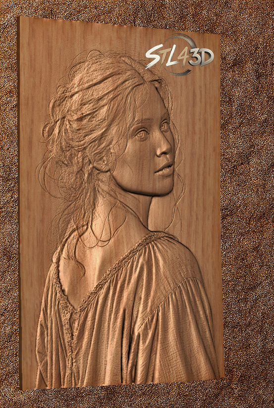 Peasant Woman 2 Peasant Woman STL File for CNC Router