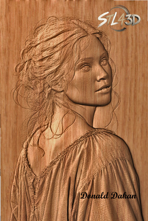 Peasant Woman STL File for CNC Router