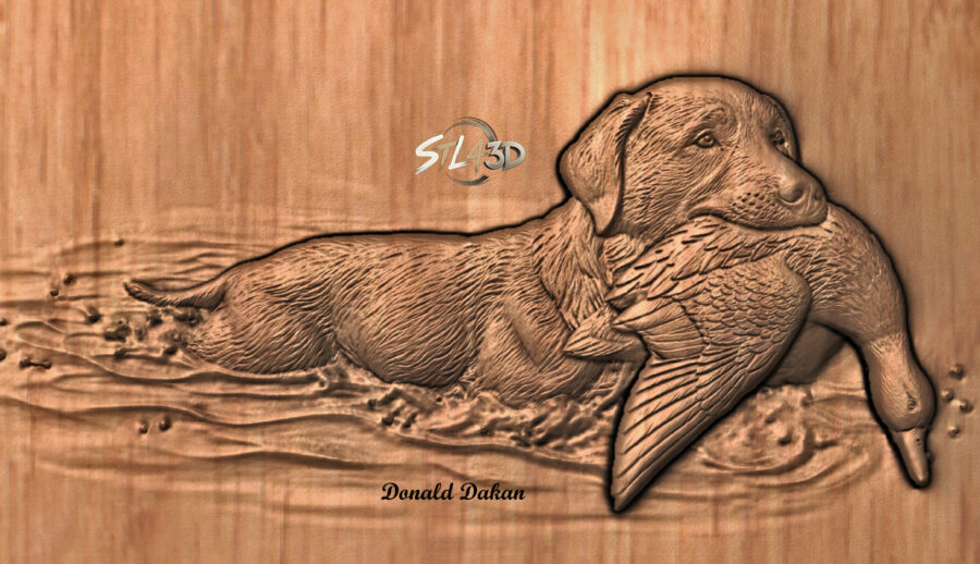 Retriever Retriever STL File for CNC Router & Wood Carving