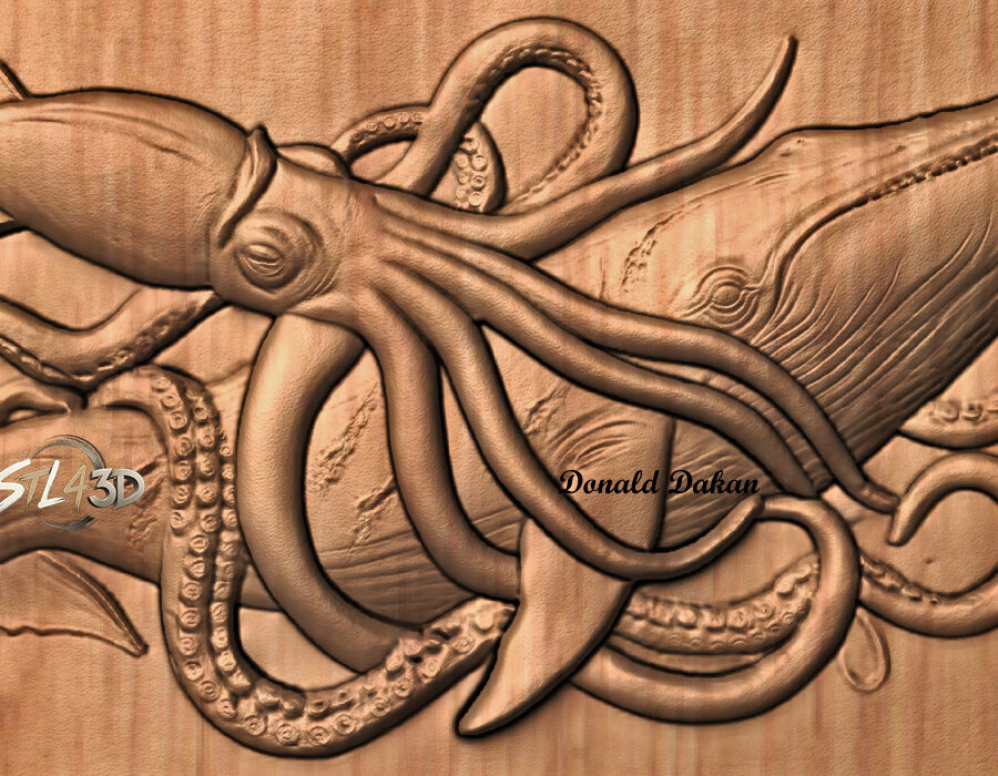 Whale and Squid Whale and Squid - CNC File