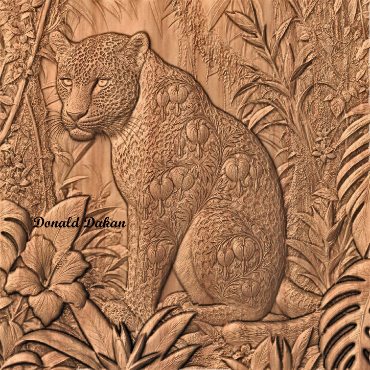 leopard in jungle Leopard in Jungle STL File – Realistic Wildlife Model
