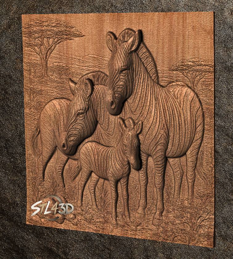 Zebra STL File for CNC Router