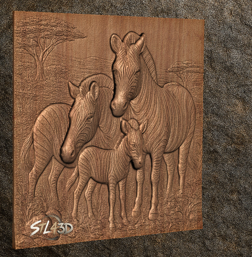 Zebra STL File for CNC Router