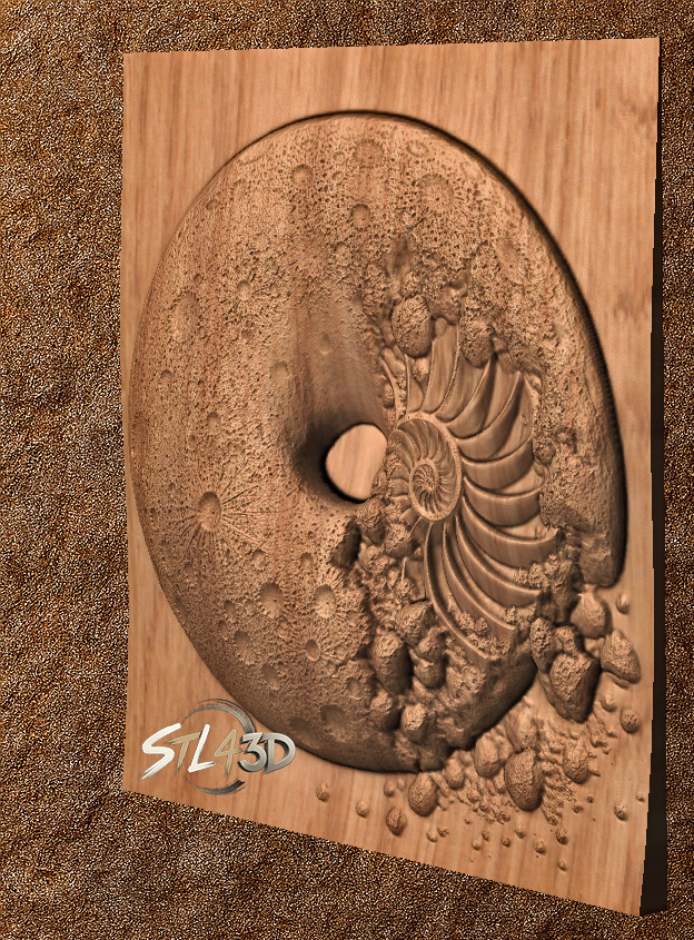 Moon #LV439 1 Moon #LV439 STL File for CNC Router