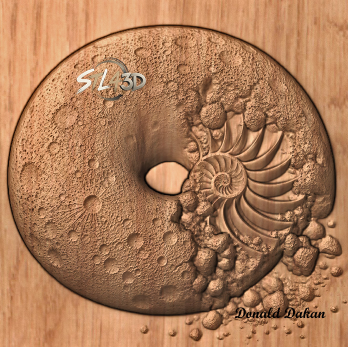 Moon #LV439 STL File for CNC Router