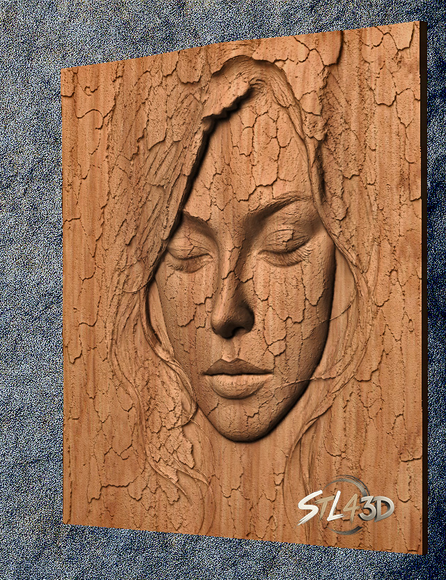 Pealing Paint Face 2 Pealing Paint Face 3D STL File for CNC Router