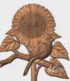 Sunflower and Cardinal Sunflower and Cardinal STL File for CNC Router