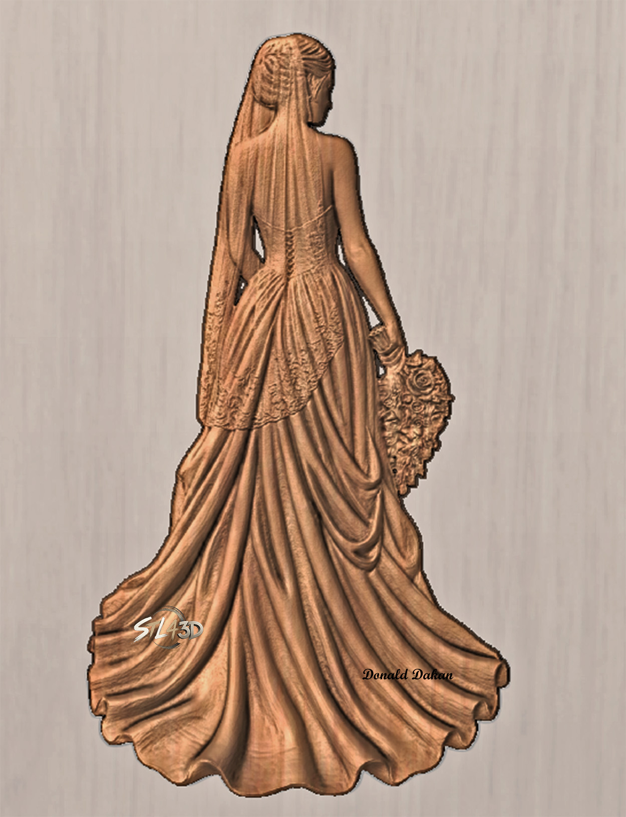 The Bride STL File for CNC Router & 3D Wood Carving