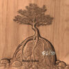 Tree on Rock Tree on Rock STL File for CNC Router & Wood Carving