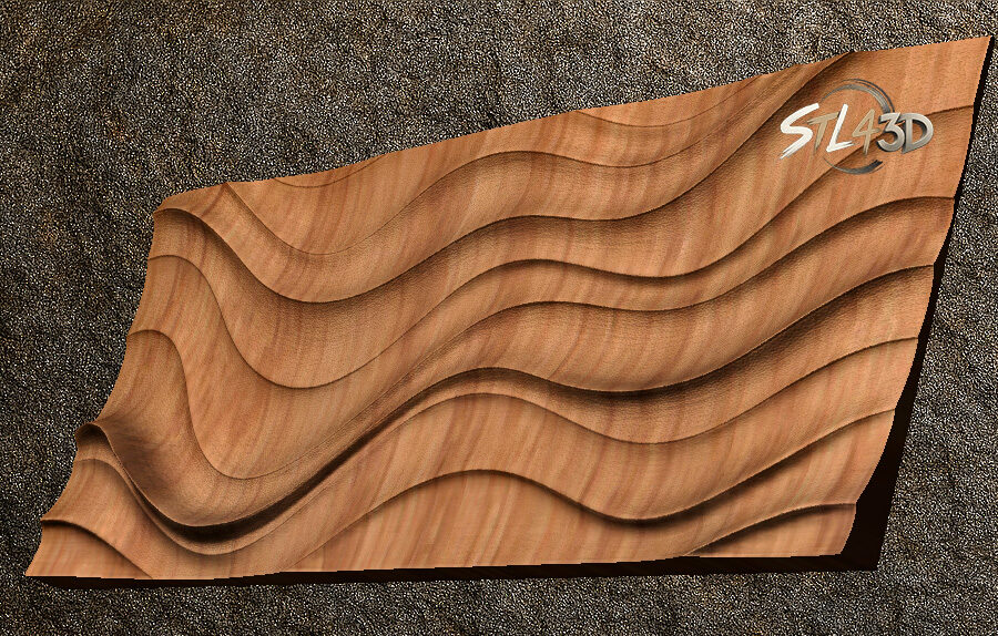 Wave 2 The Wave STL File Artistic 3D Model